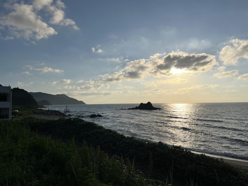 日没前の二見ヶ浦